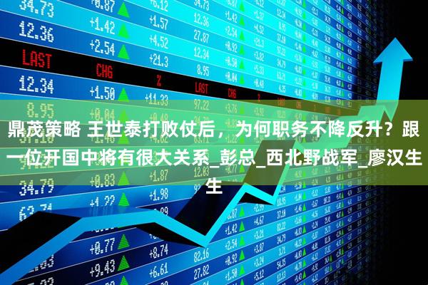 鼎茂策略 王世泰打败仗后，为何职务不降反升？跟一位开国中将有很大关系_彭总_西北野战军_廖汉生