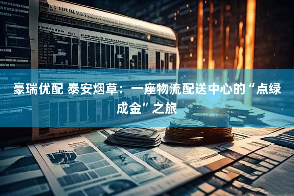 豪瑞优配 泰安烟草：一座物流配送中心的“点绿成金”之旅