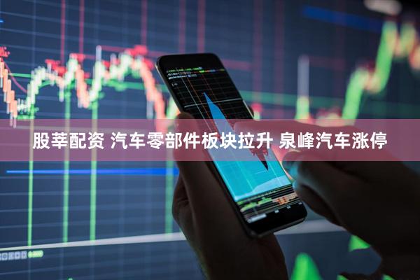股莘配资 汽车零部件板块拉升 泉峰汽车涨停