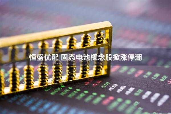 恒盛优配 固态电池概念股掀涨停潮
