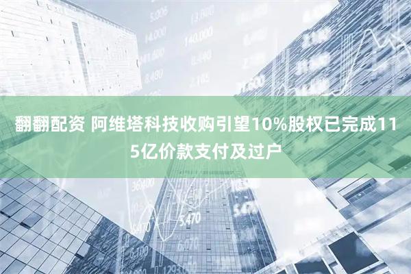 翻翻配资 阿维塔科技收购引望10%股权已完成115亿价款支付及过户